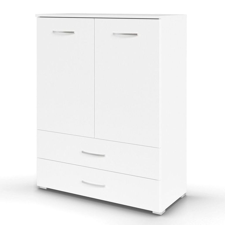Rauch Aditio 2 Door Cupboard with 2 Bottom Drawer - Alpine White