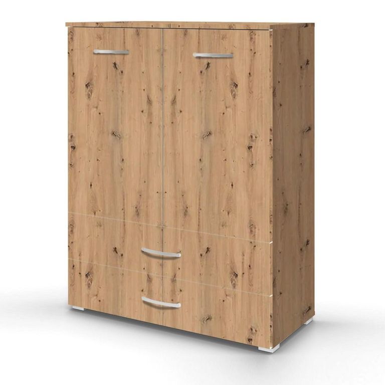 Rauch Aditio 2 Door Cupboard with 2 Bottom Drawer - Artisan Oak