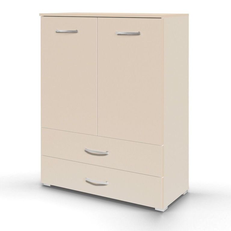 Rauch Aditio 2 Door Cupboard with 2 Bottom Drawer - Champagne