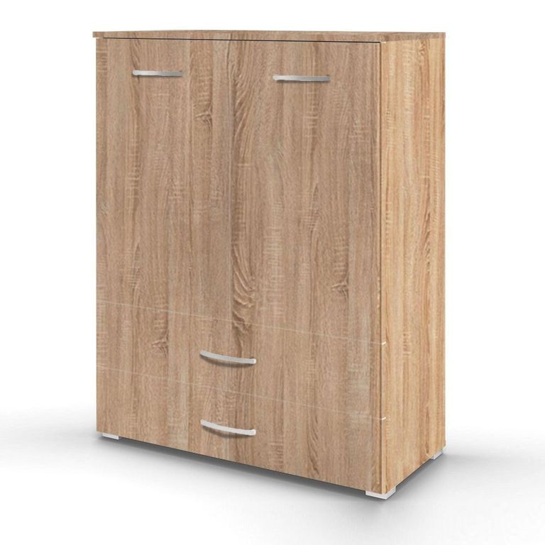 Rauch Aditio 2 Door Cupboard with 2 Bottom Drawer - Sonoma Oak