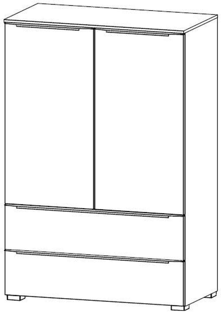 Rauch Aldono White 2 Door 2 Drawer Cabinet