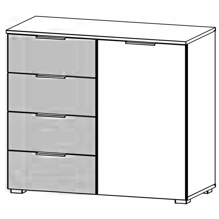 Rauch Monza 1 Door Chest - Alpine White and Metallic Dark Grey