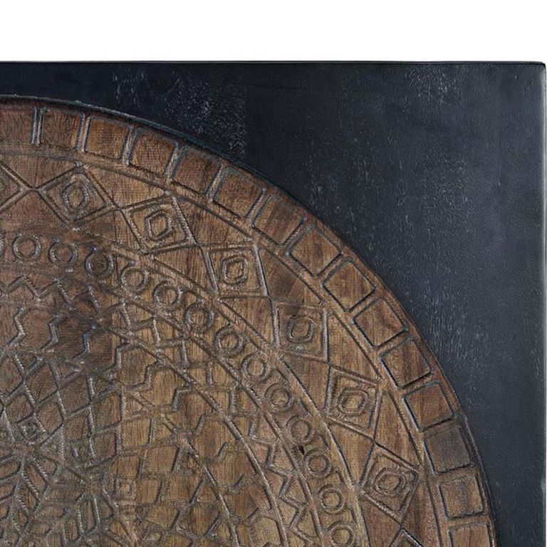 Refton Cupboard - Carved - Dark Mango Wood - 2 Door