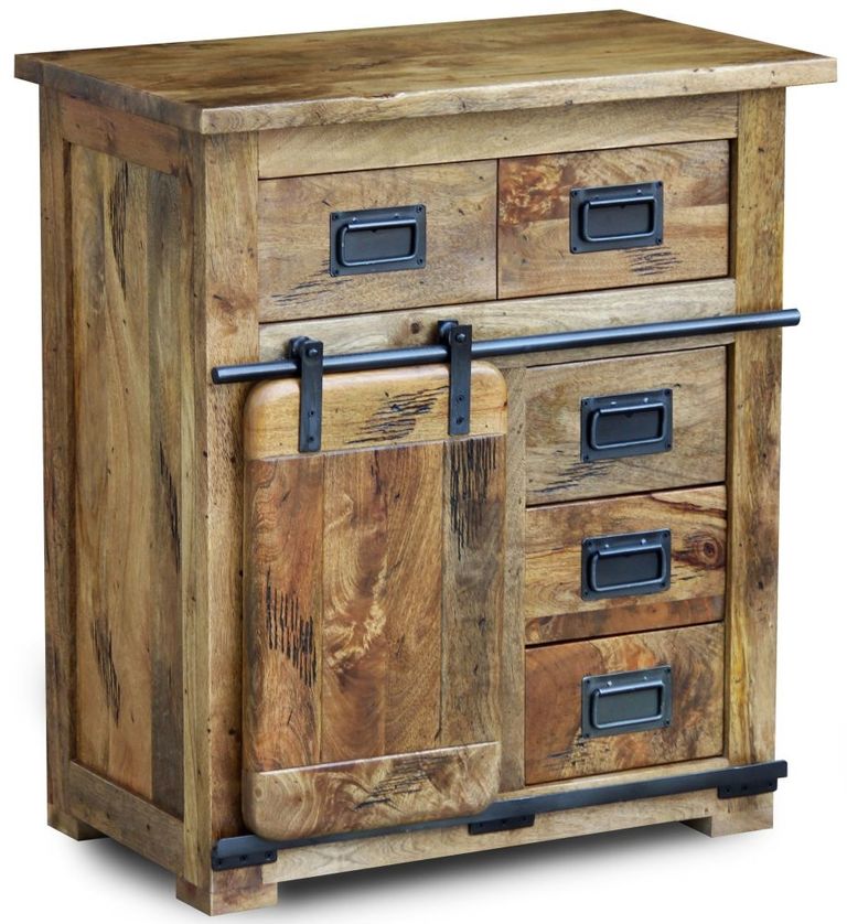 Renwal Works Industrial Style Wooden Hall Cabinet