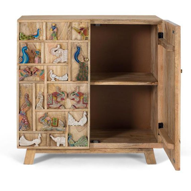 Safari Hall Cabinet - Mango Wood - 2 Door