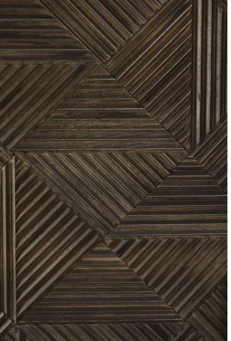 Saira Hall Cabinet - 2 Door - Carved - Mango Wood