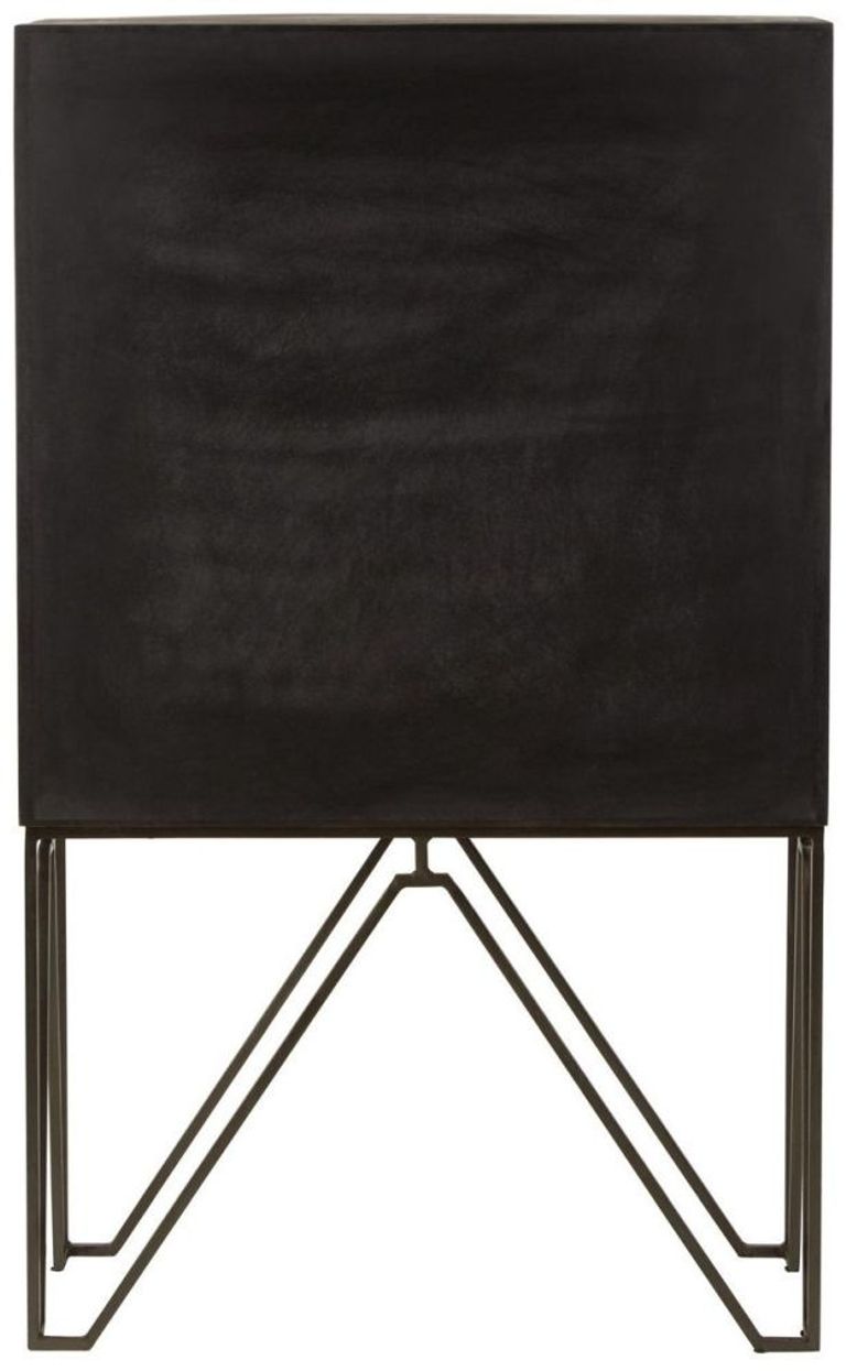 Saira Hall Cabinet - 2 Door - Carved - Mango Wood