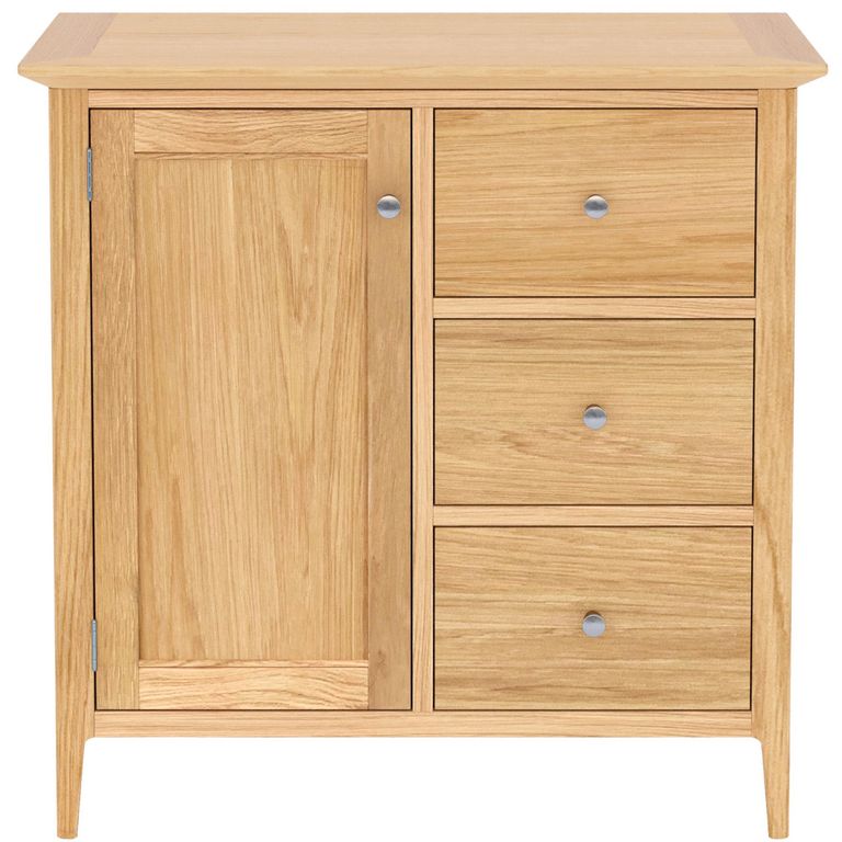 Selene Oak 1 Door 3 Drawer Hall Cabinet