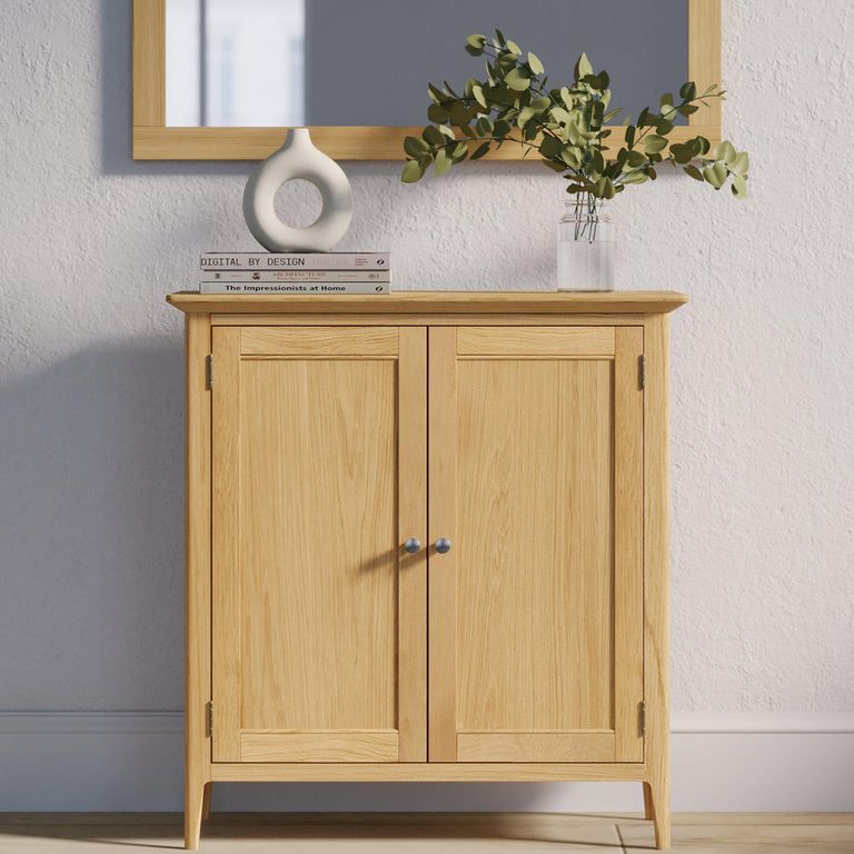 Selene Oak 2 Door Hall Cabinet