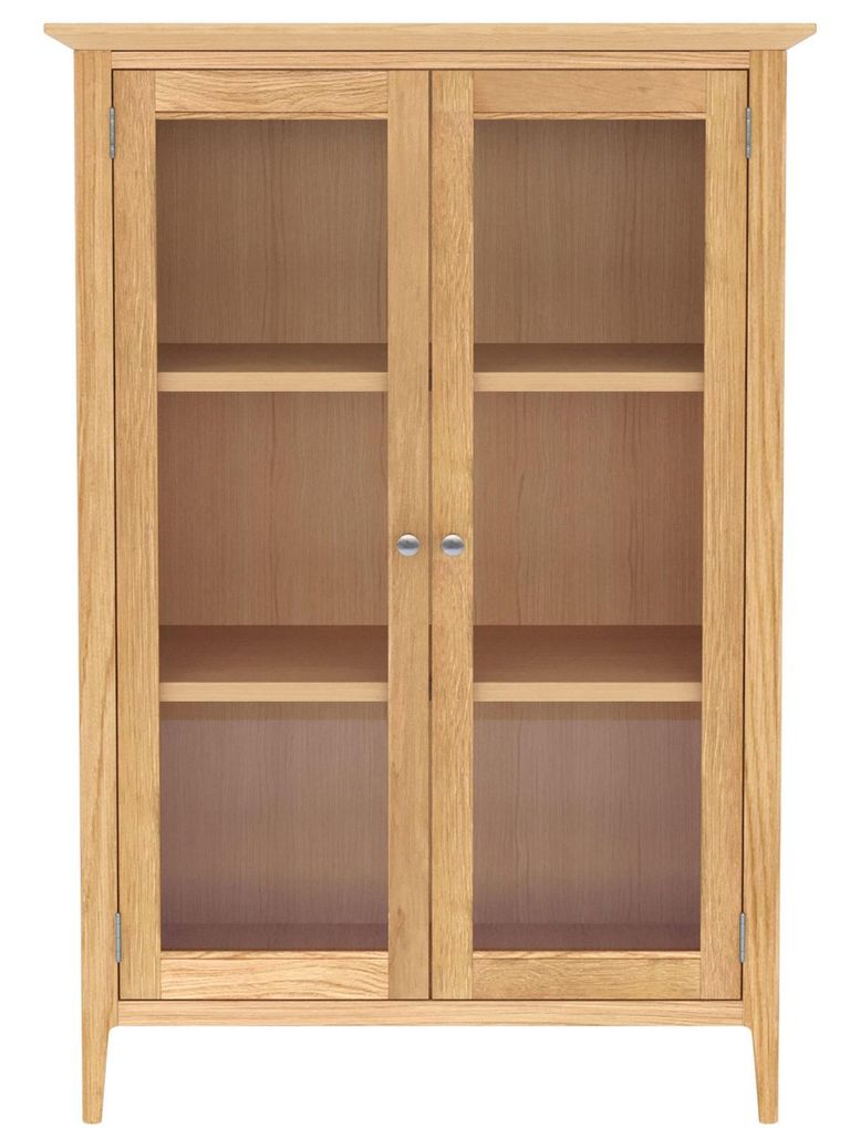Selene Oak Glazed Hall Cabinet