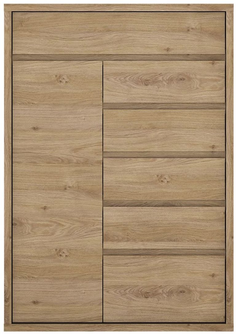 Shetland Oak Effect 1 Door Cabinet