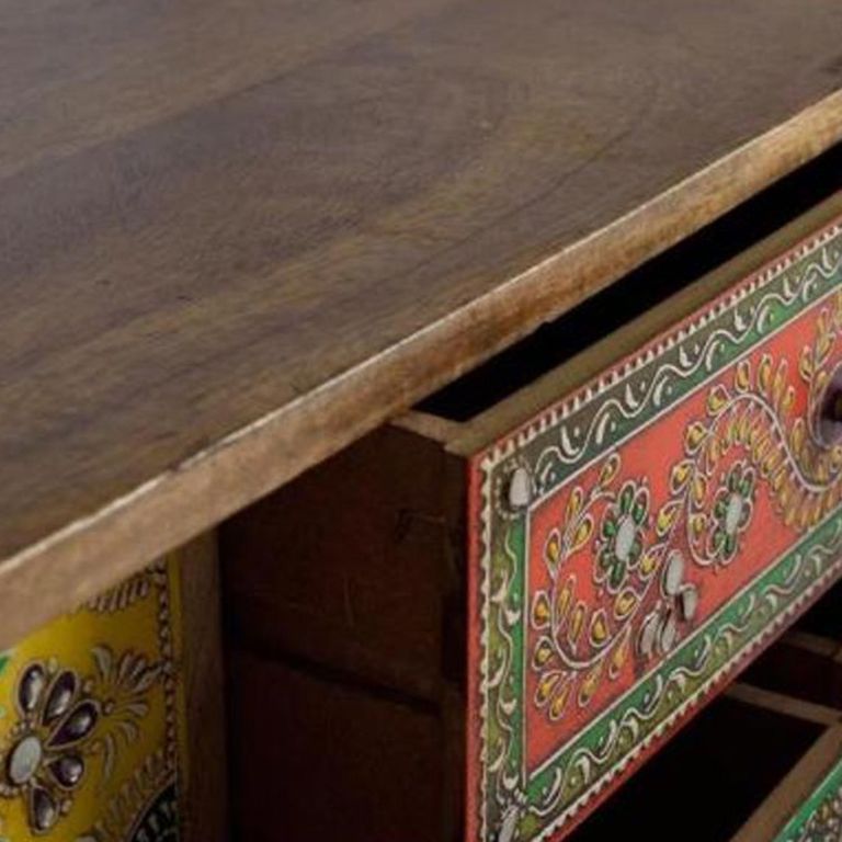 Timberon Hall Cabinet - Mango Wood - Painted - 2 Door