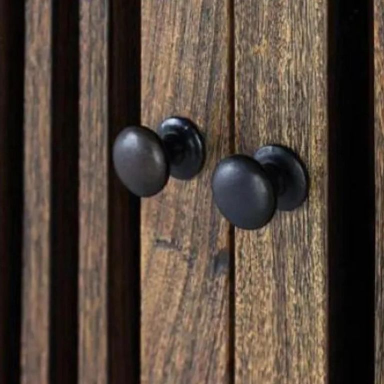 Uvalda Hall Cabinet - Acacia Wood - Slatted - 2 Door