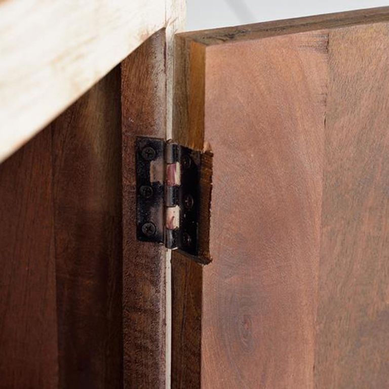 Zarephath Cabinet - White Washed - Mango Wood - 2 Door