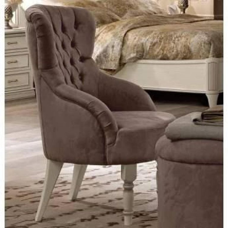 Nostalgia Capitonne Armchair - Eco Leather Nabuk - Bianco Antico