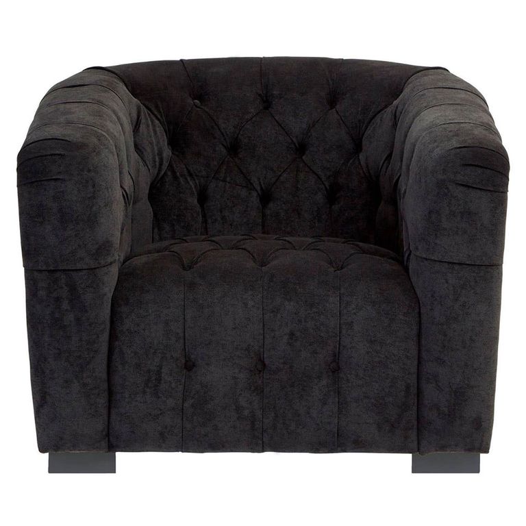 Fenton Armchair - Black Fabric