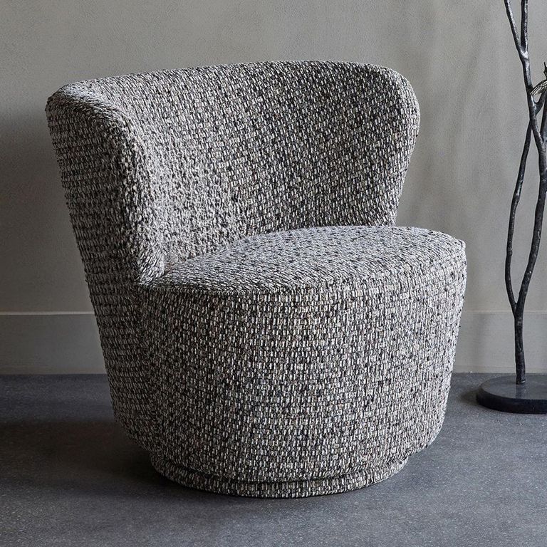 Roehampton Accent Chair - Mocha Fabric - Swivel