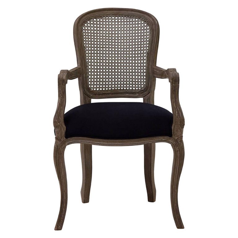 Loire Armchair - Dark Grey and Black Fabric