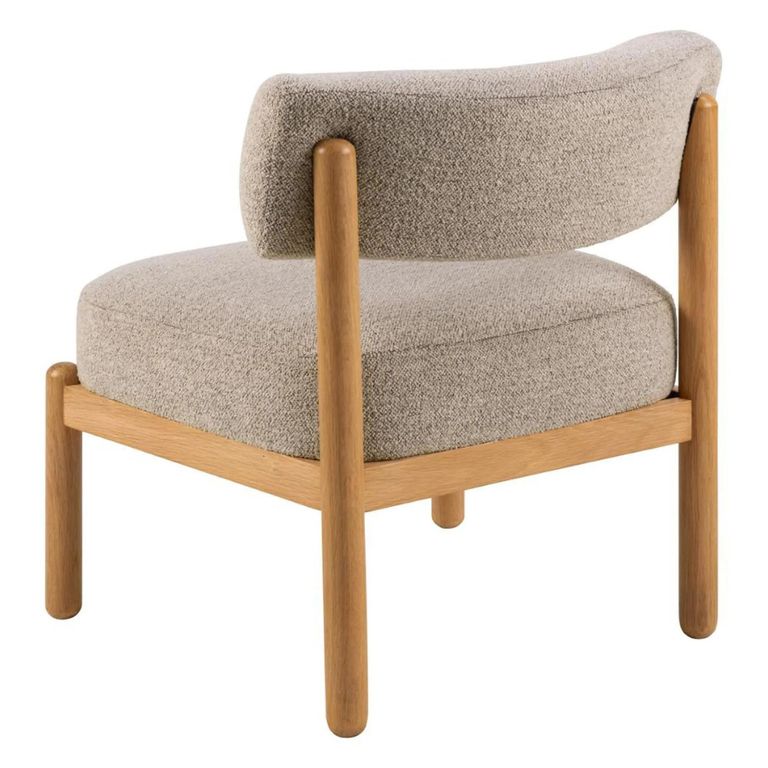 Burley Lounge Chair - Beige Boucle Fabric