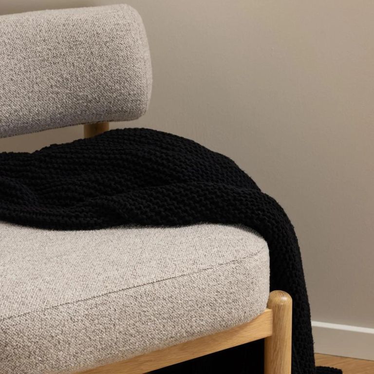 Burley Lounge Chair - Beige Boucle Fabric