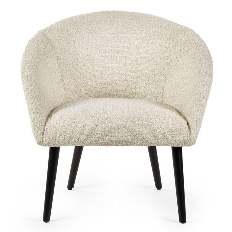Amari Accent Chair - Ivory Boucle Fabric