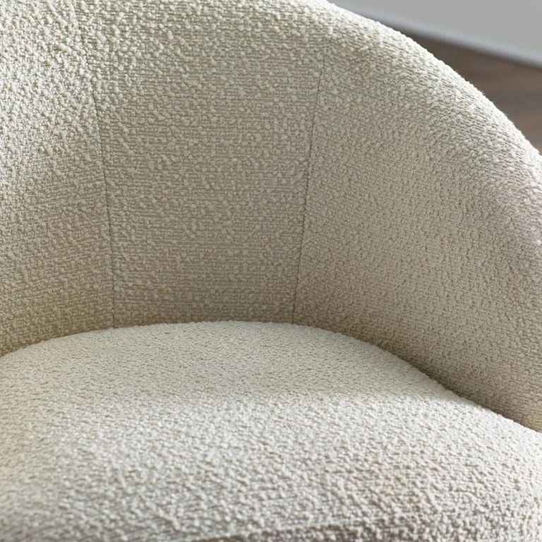 Gigi Accent Chair - Ivory Boucle Fabric