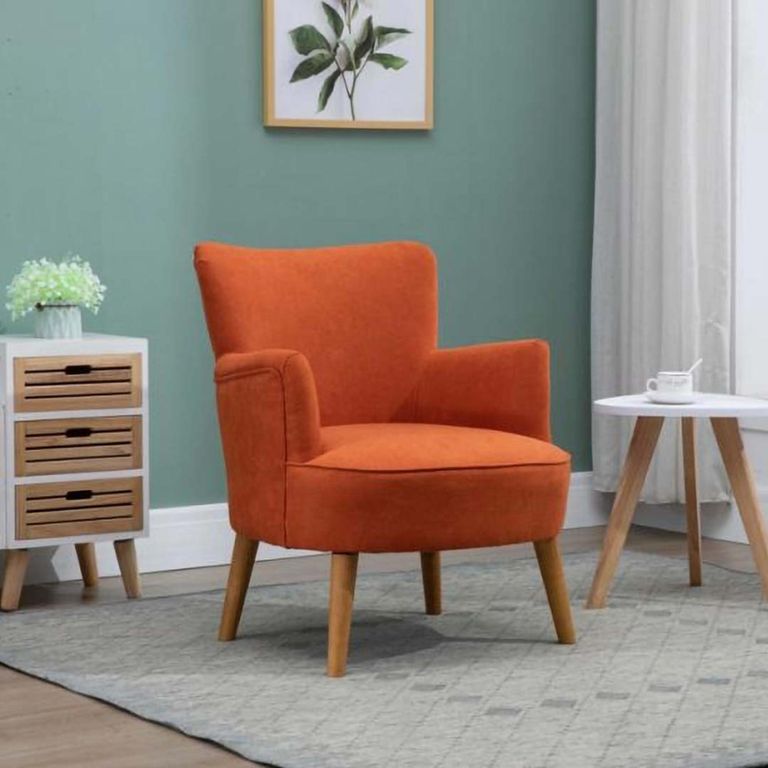 Keira Armchair - Sunburnt Orange Fabric