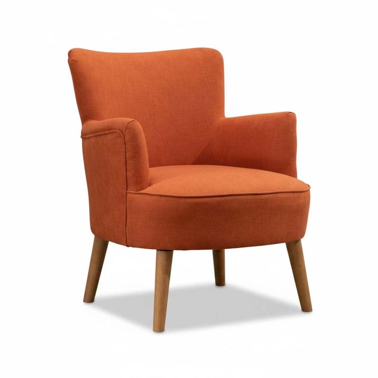 Keira Armchair - Sunburnt Orange Fabric
