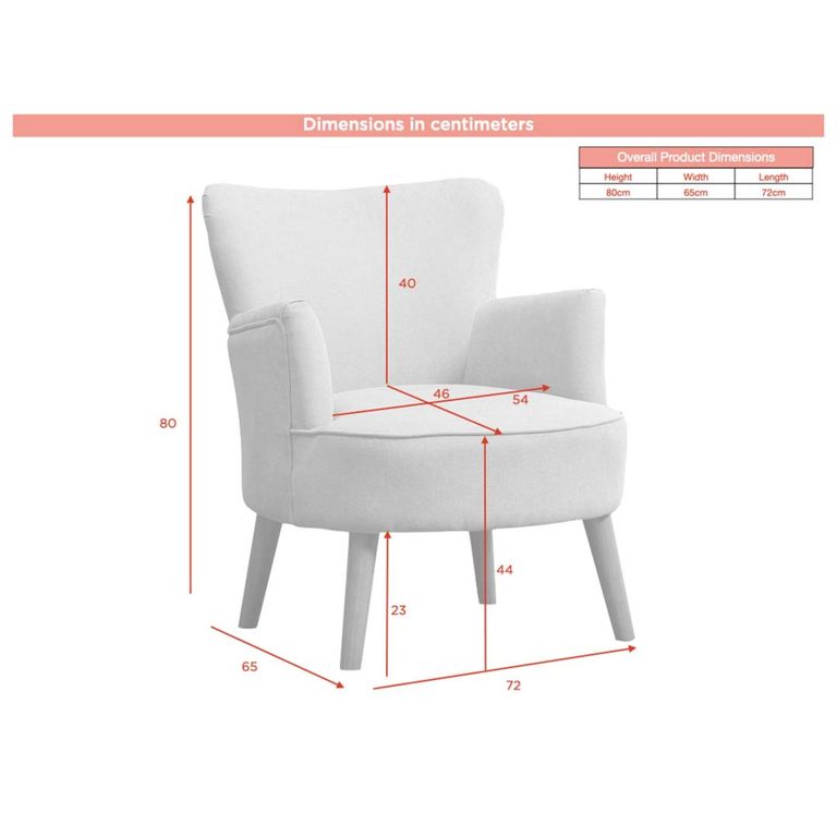 Keira Armchair - Sunburnt Orange Fabric