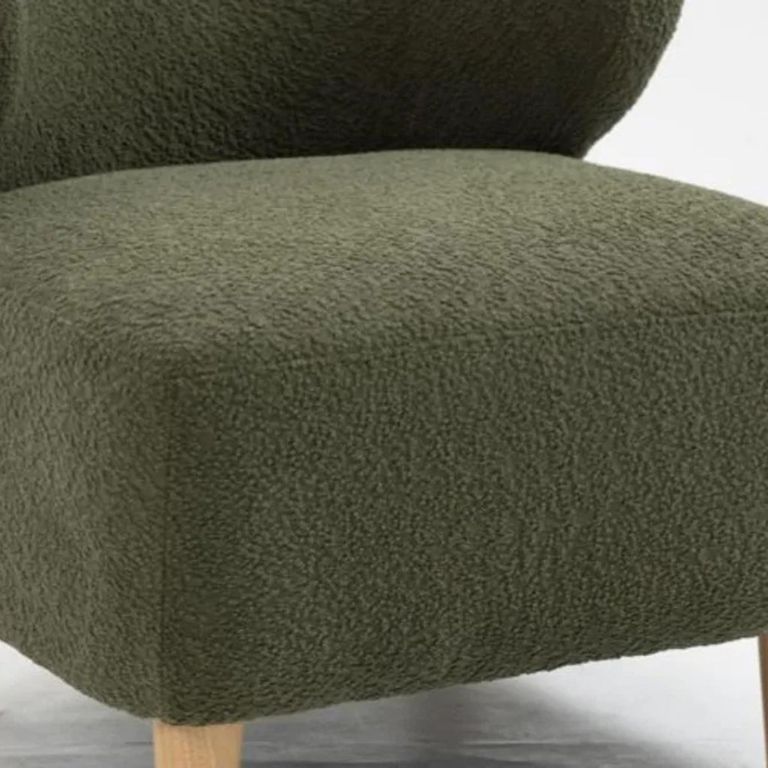 Josie Armless Accent Chair  Green Fabric