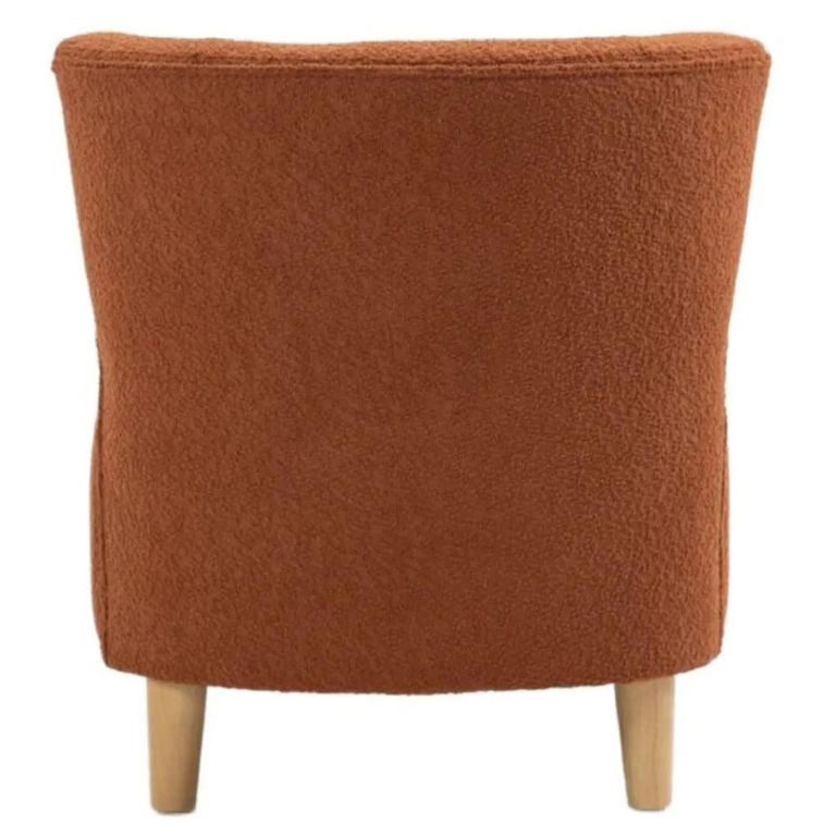 Josie Armless Accent Chair  Orange Fabric