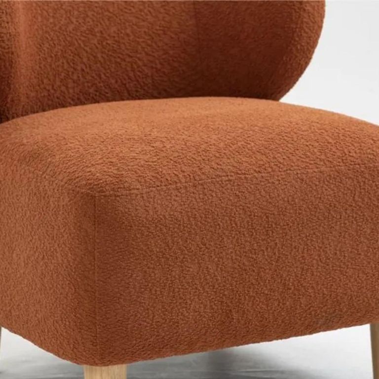 Josie Armless Accent Chair  Orange Fabric
