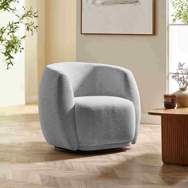 Bowline Swivel Accent Chair - Grey Fabric