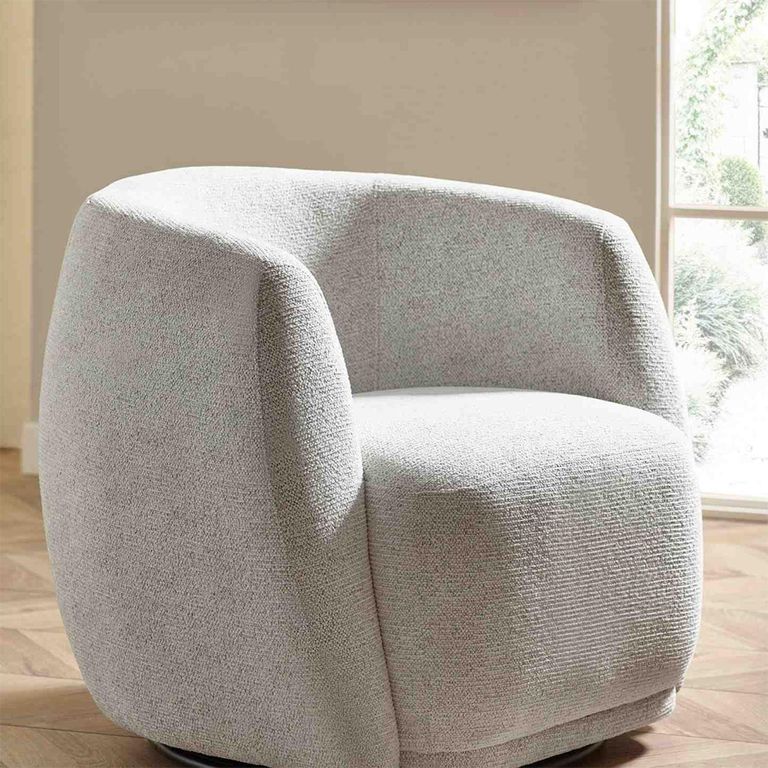 Bowline Swivel Accent Chair - Cream Fabric