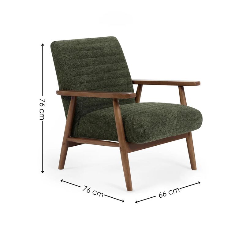 Ivy Armchair - Olive Fabric
