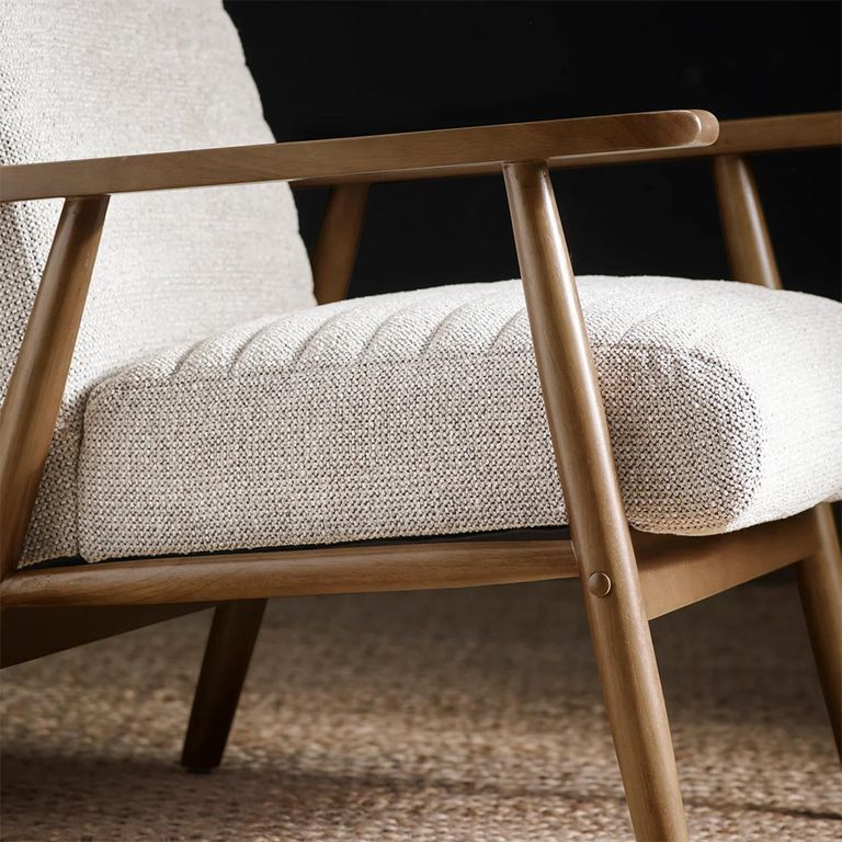 Ivy Armchair - Sand Tweed Fabric