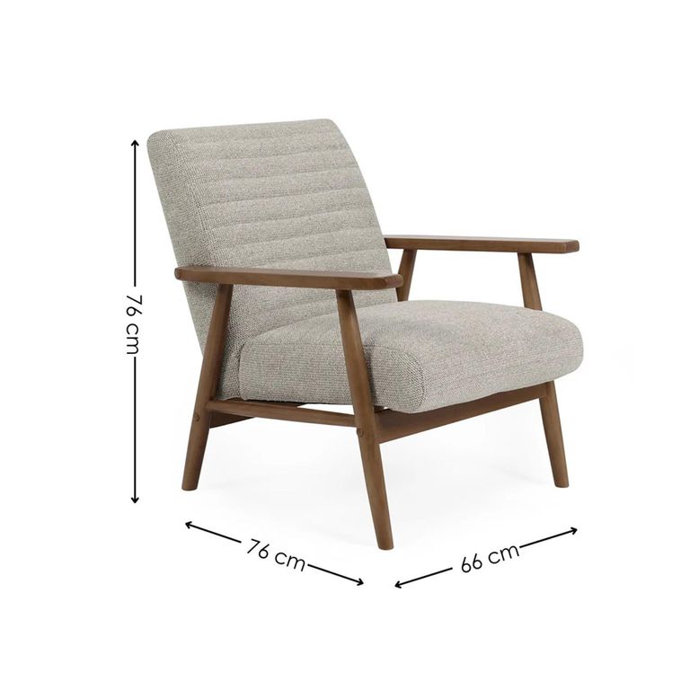 Ivy Armchair - Sand Tweed Fabric