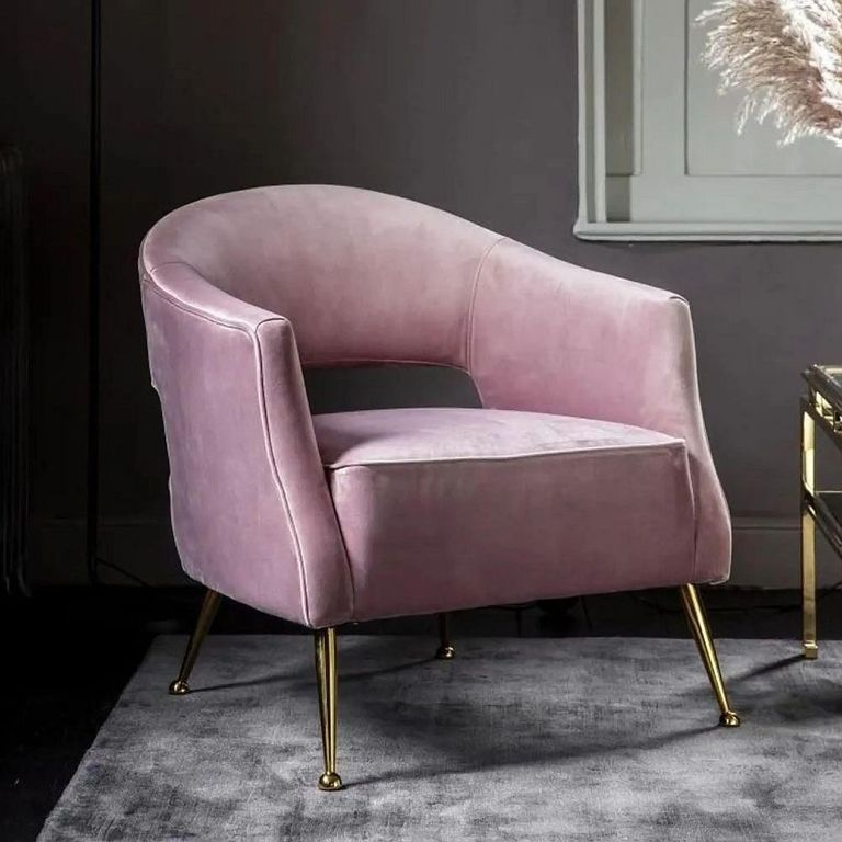 Clearance - Barletta Armchair - Dusky Velvet - FSS14446