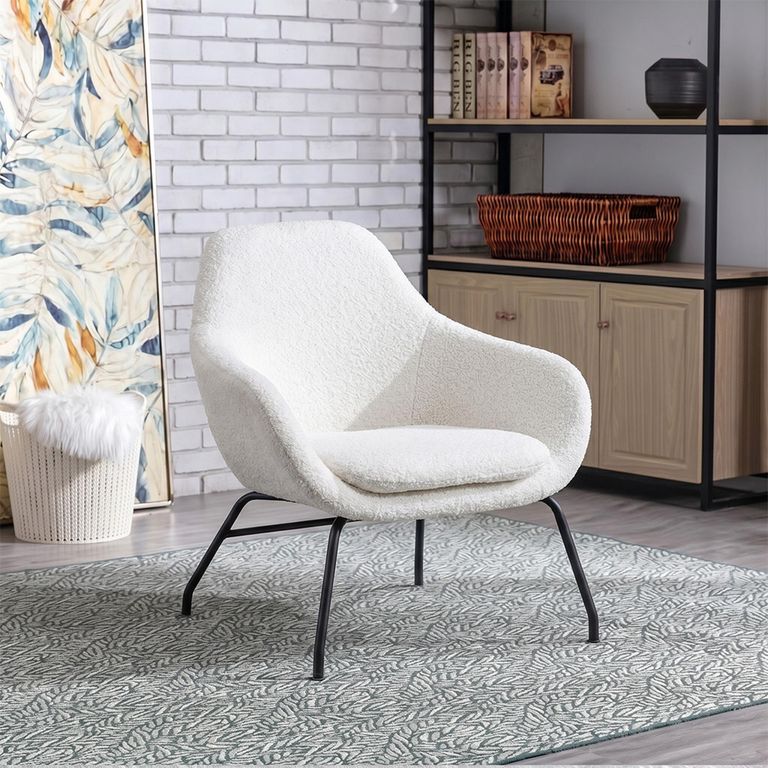 Moby Accent Chair - Ivory Fabric