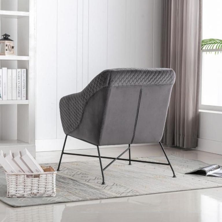Cleo Accent Chair - Grey Fabric