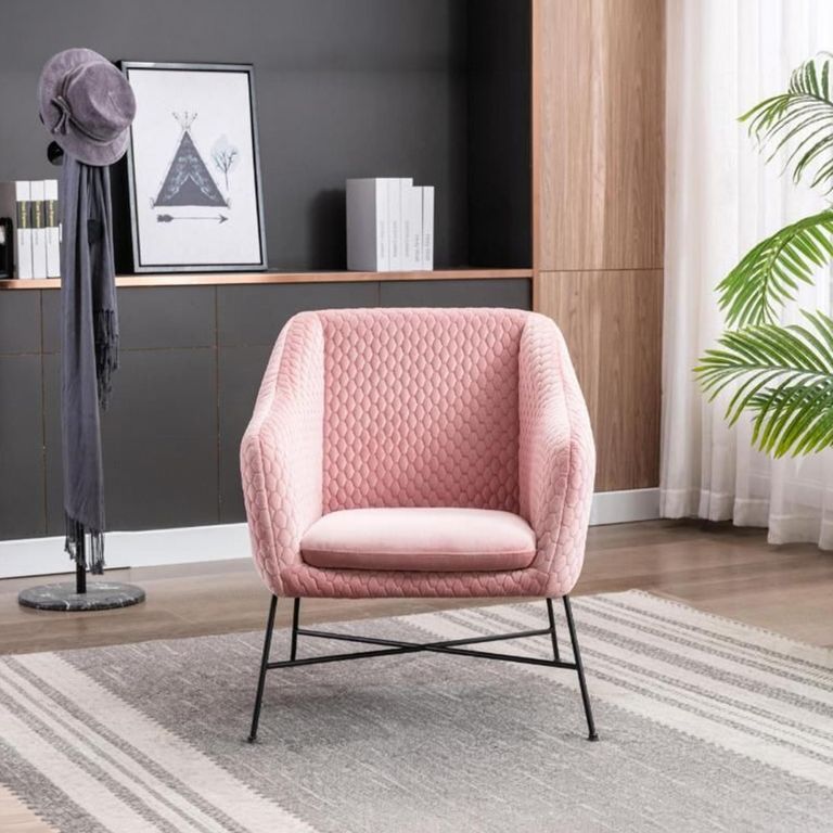 Cleo Accent Chair - Pink Fabric