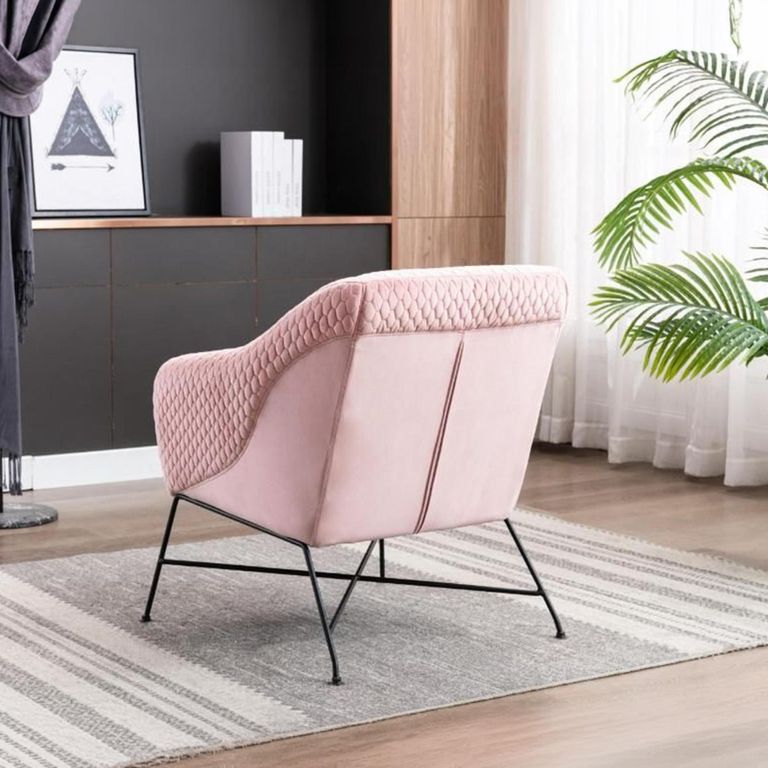 Cleo Accent Chair - Pink Fabric