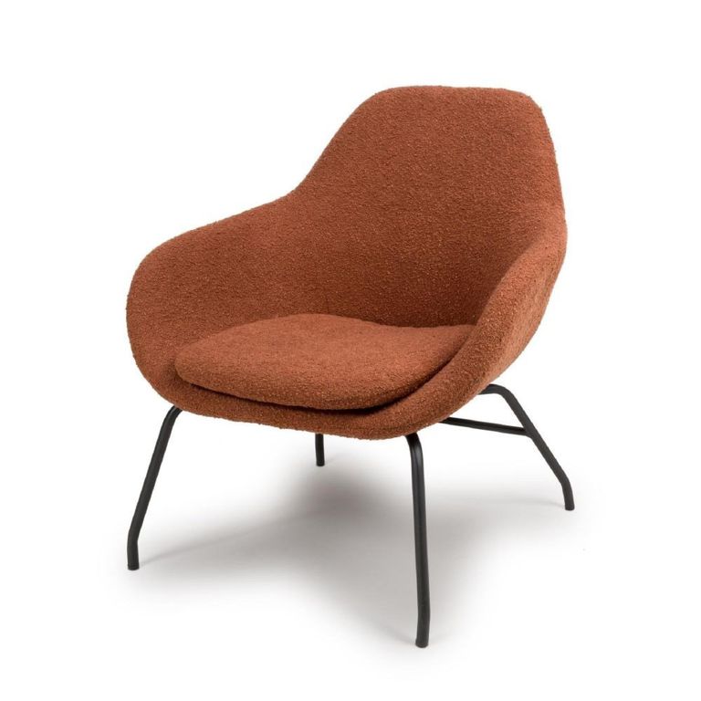 Moby Accent Chair - Orange Fabric