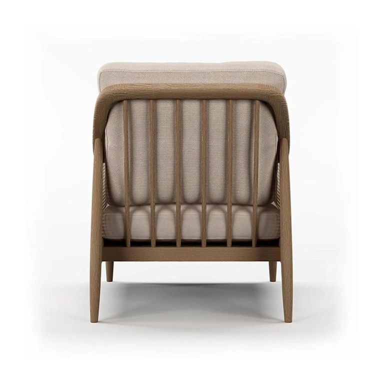 Clearance - Winnie Armchair - Natural Fabric and Rattan - FSS17368