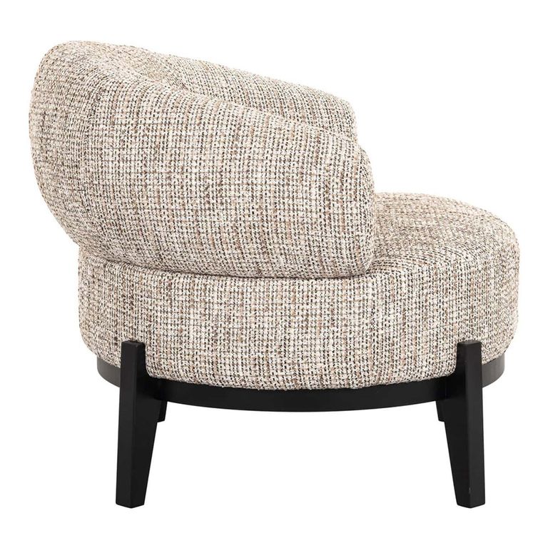Montana Natural Fabric Accent Chair with Black Legs