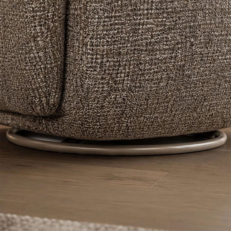 Bramley Swivel Accent Chair - Chocolate Brown Chenille - Fabric