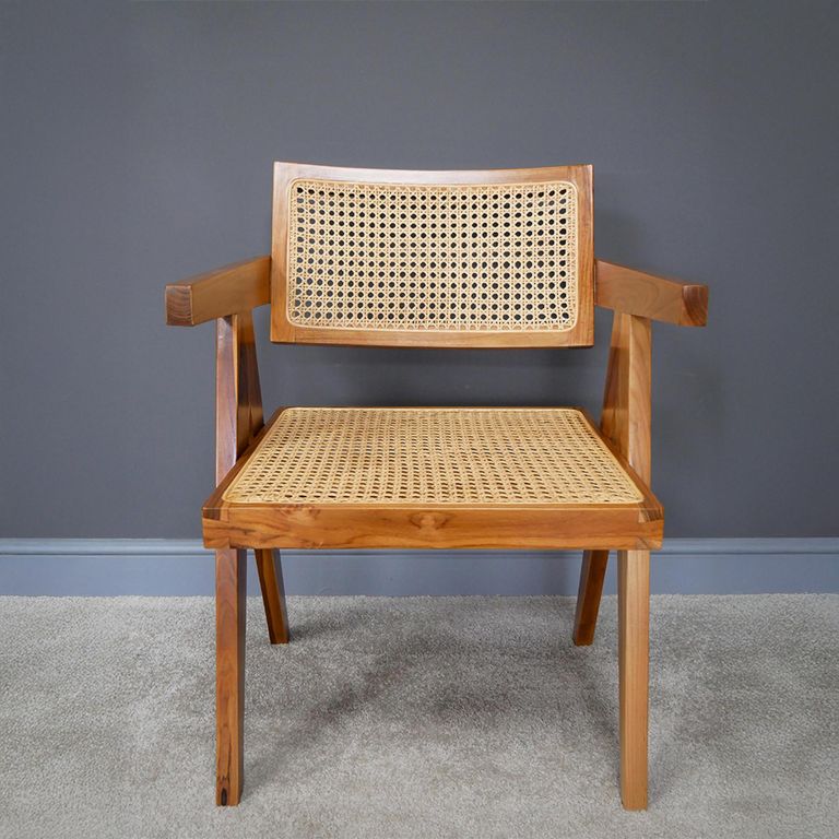 Armchair - Set of 2 - Teak Wood and Rattan