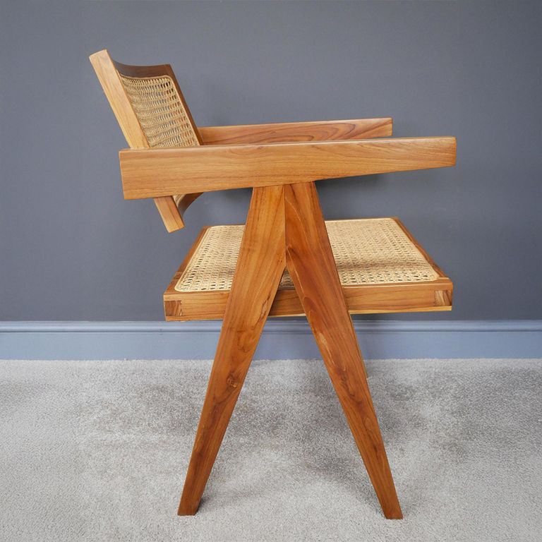 Armchair - Set of 2 - Teak Wood and Rattan