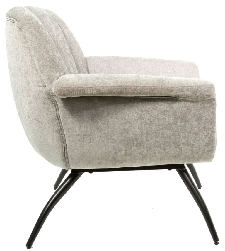 Amalfi Grey Chenille Fabric Accent Chair
