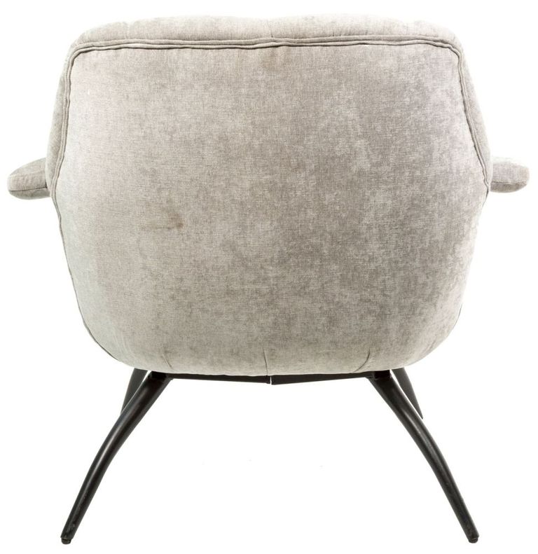 Amalfi Grey Chenille Fabric Accent Chair